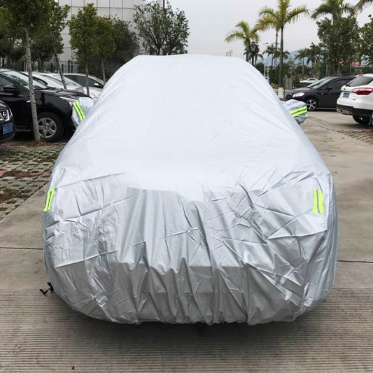 PEVA Anti-Dust Waterproof Sunproof SUV Car Cover with Warning Strips, 207inch (XXL)