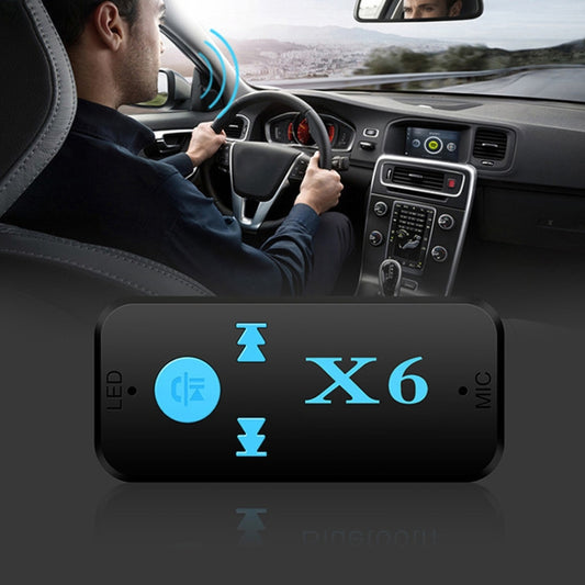 Adaptateur Récepteur Audio HQX6 Bluetooth V4.1 pour Voiture, Prise en Charge des Appels Mains Libres Sans Fil, de la Carte TF et de la Charge USB, HQX6