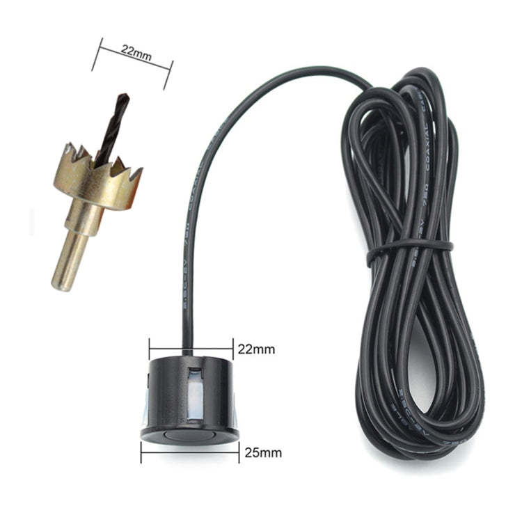 PZ-300-8 Car Parking Reversing Buzzer LED Monitor Parking Alarm Assistance System with 4*7m Front Sensors and 4*2.5m Rear Sensors, with 4 Front Sensors and 4 Rear Sensors