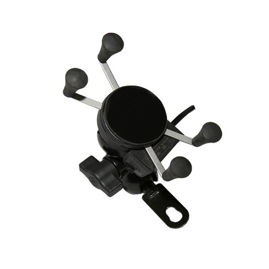 Universal 12V Motorcycle USB Phone Charger with Holder, Suitable for 3.5-6.5 inch Smartphones, X-3