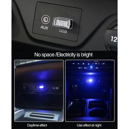 Universal PC Car USB LED Atmosphere Lights Emergency Lighting Decorative Lamp, Ice Blue, Blue Light, Pink Light, Green Light, Red Light, Yellow Light