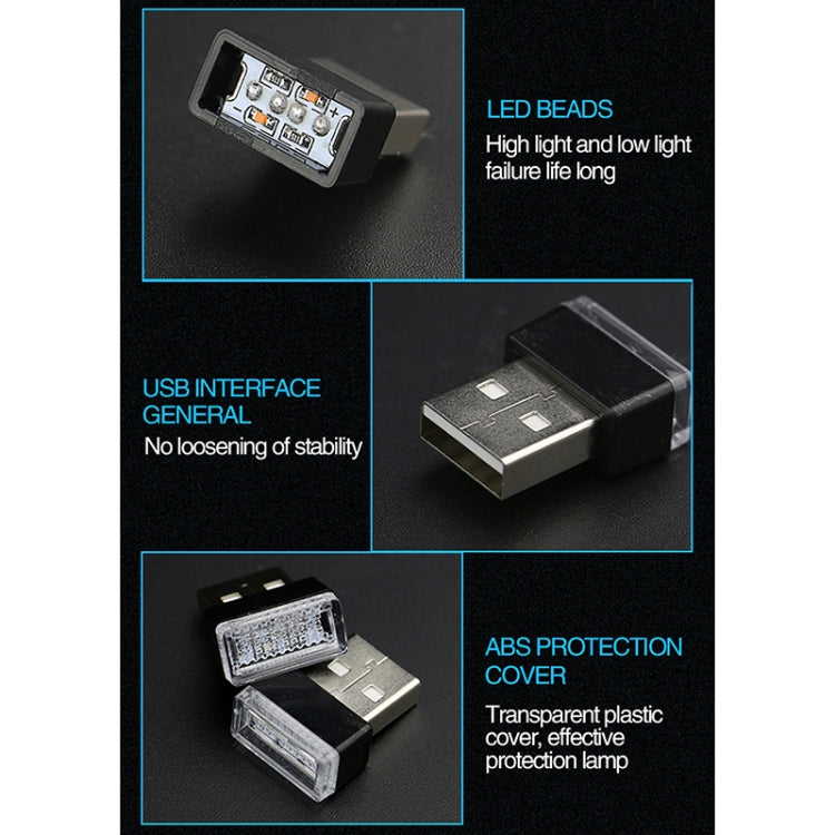 Lampe d'ambiance LED USB universelle pour PC et voiture, éclairage d'urgence décoratif, lumière jaune, bleu glacier, lumière bleue, lumière rose, lumière verte, lumière rouge