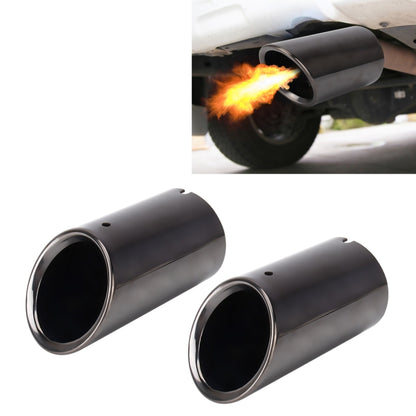 2 PCS Car Styling Stainless Steel Exhaust Tail Muffler Tip Pipe for VW Volkswagen 1.8T/2T Swept Volume, Audi A1/A3/A4L/Q3/Q5, 1.8T/2T