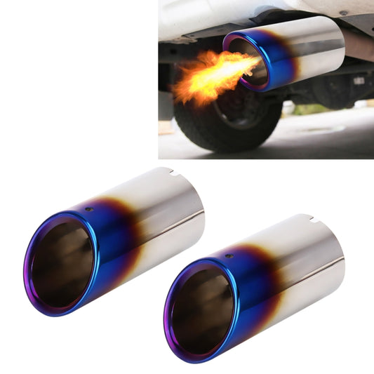 2 PCS Car Styling Stainless Steel Exhaust Tail Muffler Tip Pipe for VW Volkswagen 1.8T/2T Swept Volume, Audi A1/A3/A4L/Q3/Q5, 1.8T/2T