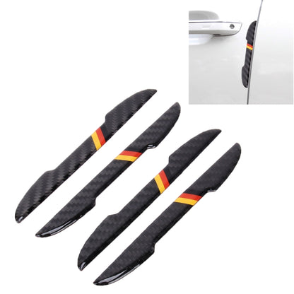 4 in 1 Carbon Fiber Car Auto Side Door Edge Guard Protection Trims Stickers, Black, Yellow, Blue