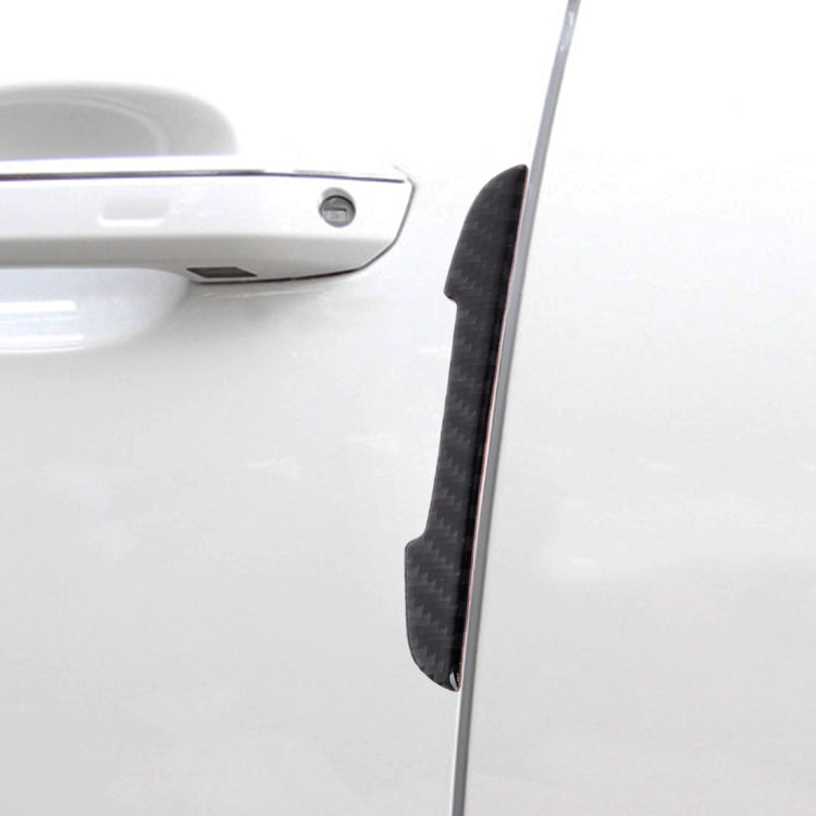 4 in 1 Carbon Fiber Car Auto Side Door Edge Guard Protection Trims Stickers, Black, Yellow, Blue