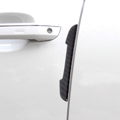 4 in 1 Carbon Fiber Car Auto Side Door Edge Guard Protection Trims Stickers, Black, Yellow, Blue