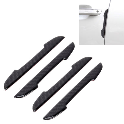 4 in 1 Carbon Fiber Car Auto Side Door Edge Guard Protection Trims Stickers, Black, Yellow, Blue
