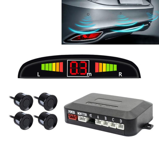 Système de Radar de Recul Sonore pour Voiture - Système de Radar de Recul de Qualité Supérieure avec 4 Capteurs de Stationnement et Écran LCD