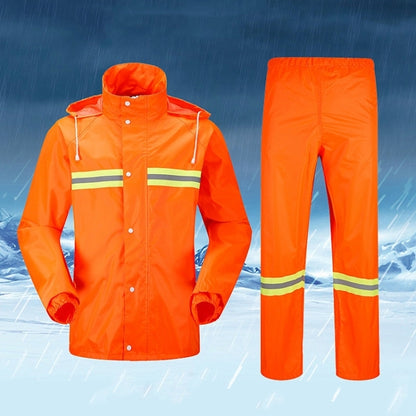Adult Split Reflective Raincoats Rain Pants Cleaners Waterproof Clothes Labor Insurance Safety Sanitation Suits, Size: L, Size: L