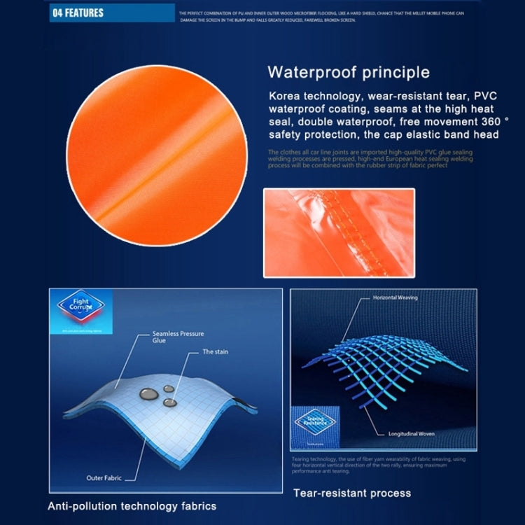 Adult Split Reflective Raincoats Rain Pants Cleaners Waterproof Clothes Labor Insurance Safety Sanitation Suits, Size: L, Size: L