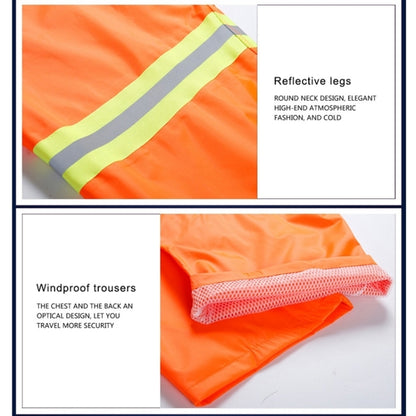 Adult Split Reflective Raincoats Rain Pants Cleaners Waterproof Clothes Labor Insurance Safety Sanitation Suits, Size: M
