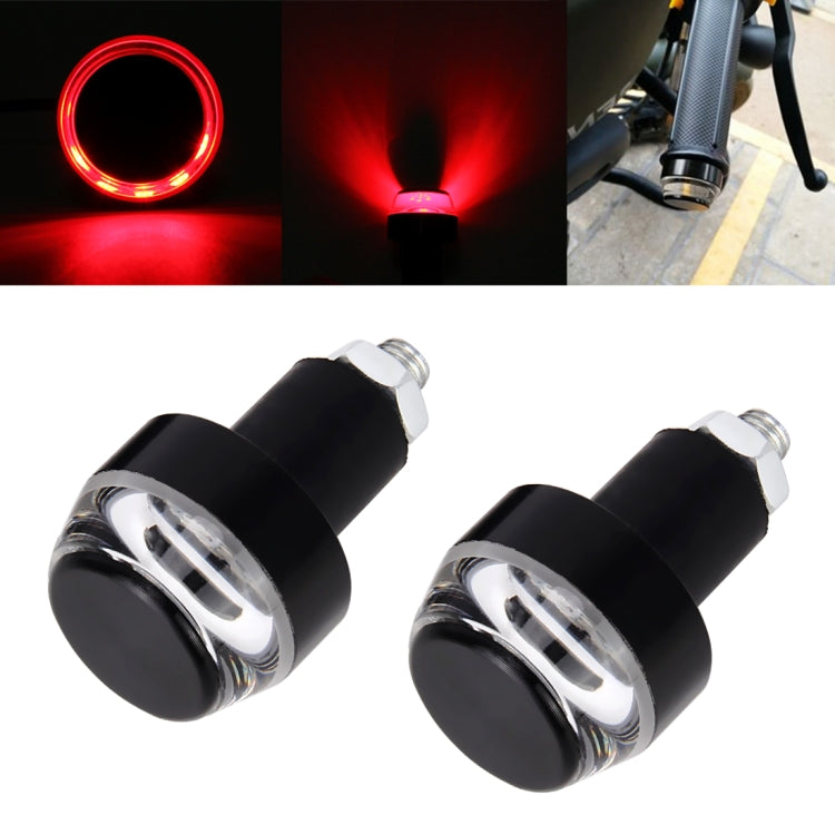Feu de signalisation de virage de moto, clignotant, prise de guidon, feu de position latéral, lampe de guidon LED, lumière rouge, double feu de virage