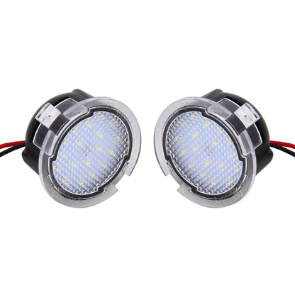 2 PCS DC 12V 2W 6000K 120LM 18-LED Side Rear View Mirror Puddle Lights Lamp for Ford 2013-2017 Explorer/2015-2017 Taurus/2015-2017 Edge/2015-2017 Mondeo, For Ford 2013-2017 Explorer