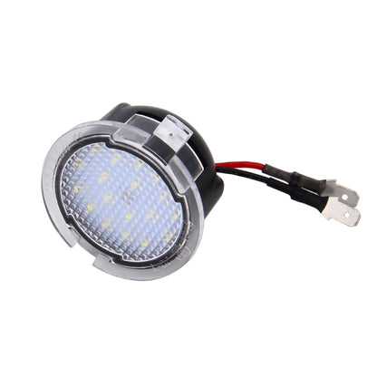 2 PCS DC 12V 2W 6000K 120LM 18-LED Side Rear View Mirror Puddle Lights Lamp for Ford 2013-2017 Explorer/2015-2017 Taurus/2015-2017 Edge/2015-2017 Mondeo, For Ford 2013-2017 Explorer
