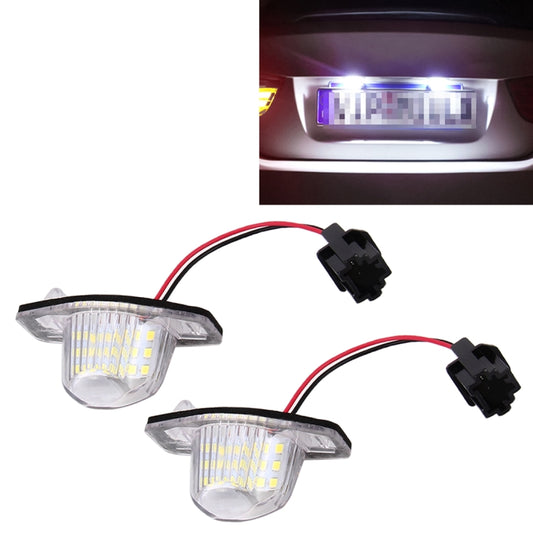 2 PCS DC 12V 2W 120LM 6000K LED License Plate Light 18-SMD 3528 Bulbs Lamps for Honda JAZZ(FIT) 02-17, Odyssay 08-17, Stream 01-05, CR-V 07-17, For Honda JAZZ(FIT)