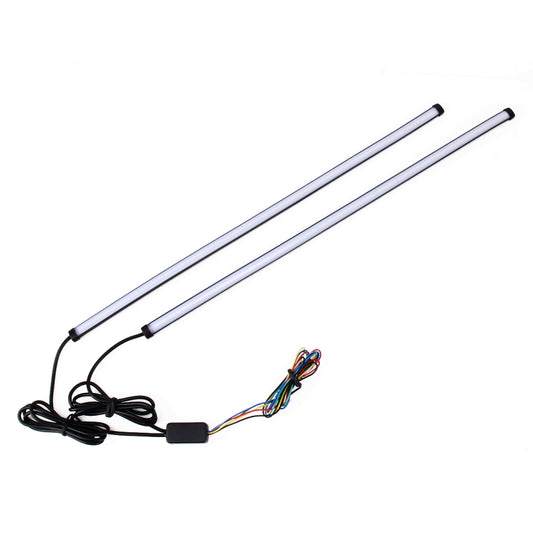 45cm 12W 3014-SMD LED 720LM Car Bulb Turn Signal Auto Reverse Lamp Daytime Running Light Source (White Light+Yellow Light), 45cm