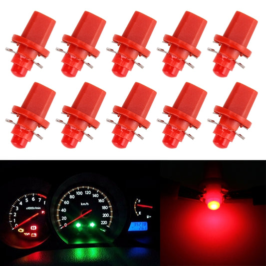 10 PCS 0.4W B8.5 Wedge Instrument Panel COB LED Light Dashboard Gauge Cluster Indicator Lamp Bulb, 0.4W B8.5
