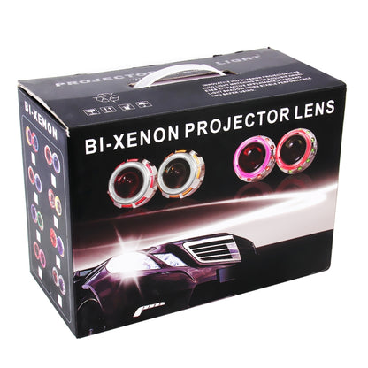 IPHCAR G262 H1 3.0 inch 12V Bi-Xenon Projector Lens Headlight with Exquisite Angle Eyes Decoration for Right Driving, For Right Driving