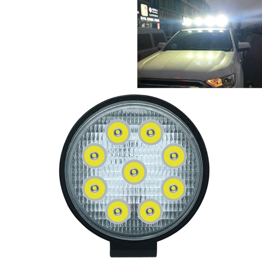 6.7W White Light Round-Shaped Waterproof Car Boat Marine Work Lights Spotlight LED Bulbs, DC 9-30V, 27W
