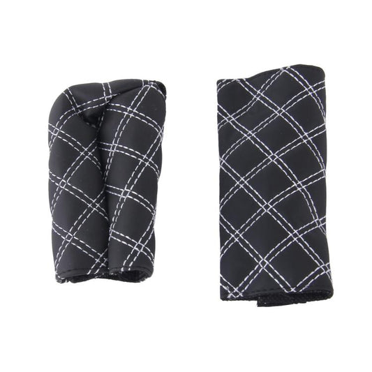 2 PCS Car Hand Brake Cover Shift Knob Gear Stick Cushion Sets Cover Car Accessory Interior Decoration Pad, 2 PCS Red  White, 2 PCS  Red