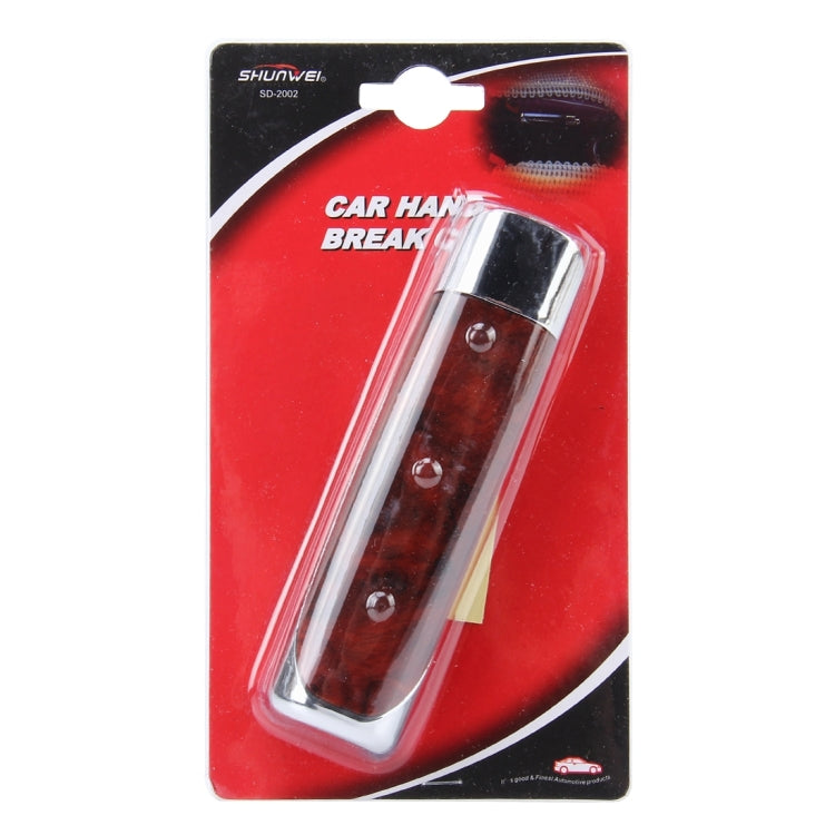 SHUNWEI SD-2002 Car Auto Universal Carbon Fiber Plastic Anti Slip Parking Hand Brake Cover Case Sleeve Black with Sticker Strip