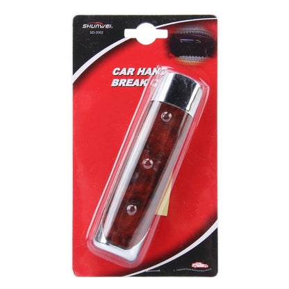 SHUNWEI SD-2002 Car Auto Universal Carbon Fiber Plastic Anti Slip Parking Hand Brake Cover Case Sleeve Black with Sticker Strip