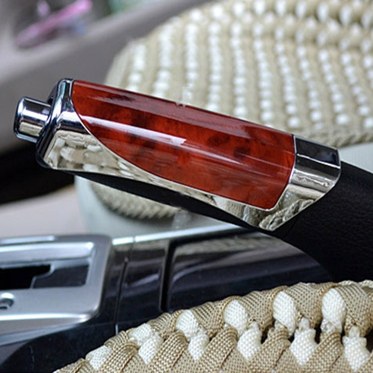 SHUNWEI SD-2002 Car Auto Universal Carbon Fiber Plastic Anti Slip Parking Hand Brake Cover Case Sleeve Black with Sticker Strip