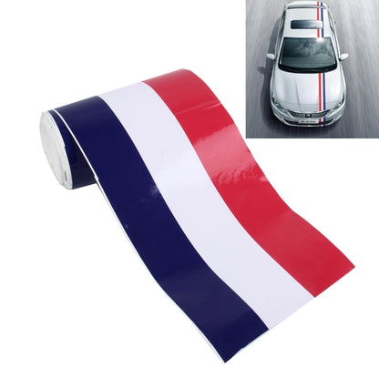 Film autocollant de 2 m pour carrosserie, style bande, drapeau français