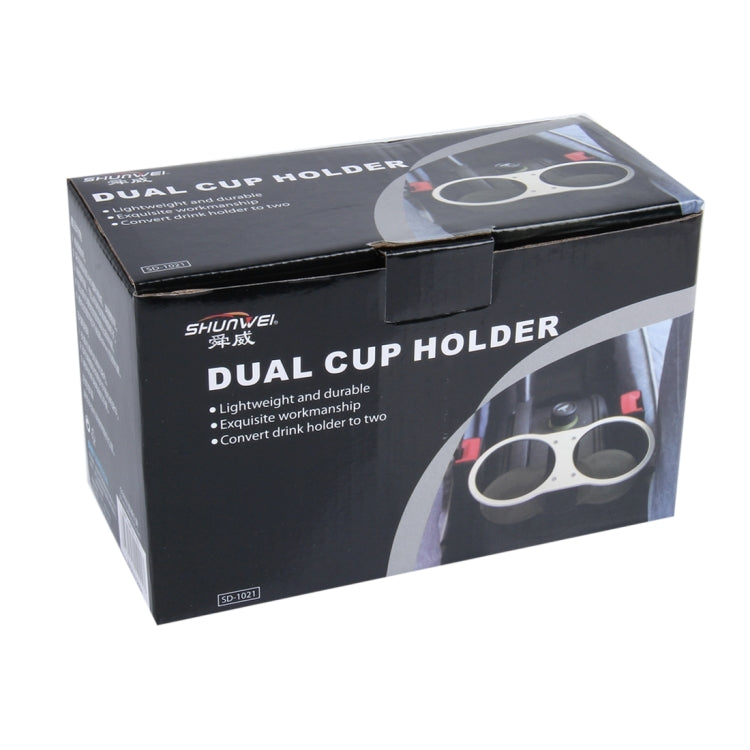 SHUNWEI SD-1021 Auto Car Truck Mount Dual Hole Drink Can Drinking Bottle Cup Holder Stand, SD-1021