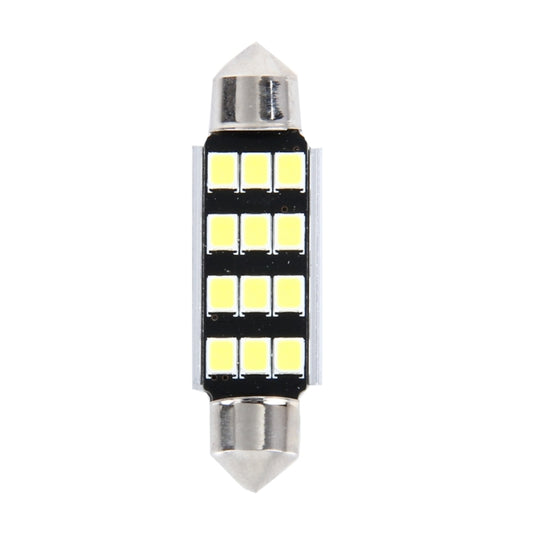 2 PCS 3.5W 250 LM 6000K 41MM 12 SMD-2835 LEDs Bicuspid Port Decoding Car Dome Lamp LED Reading Light, DC 12V, 41MM