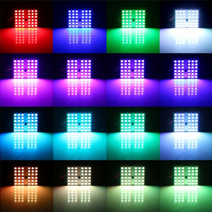 2 PCS 18W Auto Flash Strobe Fade Smooth Remote Controlled Colorful LED Roof Decorative Lamp with 36 SMD-5050 LED, DC 12V, 36 SMD-5050 LEDs