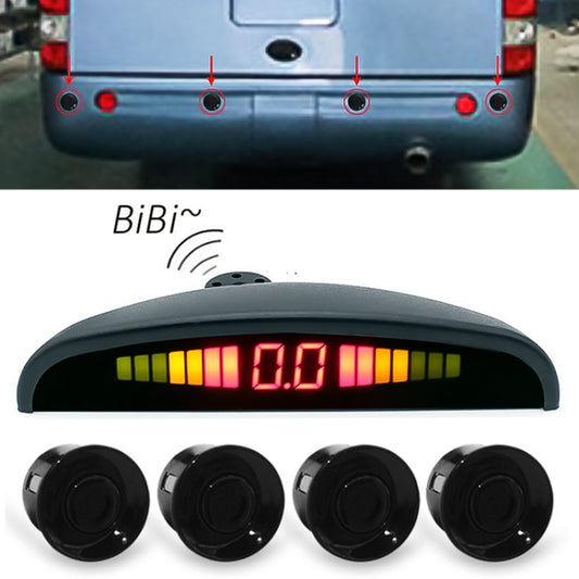 PZ316 Digital LED Crescent Shape Display Rear View Mirror Car Recorder for Truck with 4 Rear Radar, PZ316