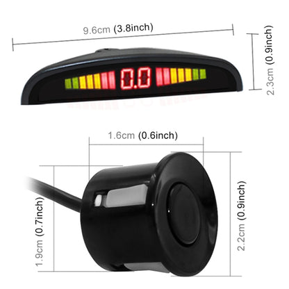 PZ316 Digital LED Crescent Shape Display Rear View Mirror Car Recorder for Truck with 4 Rear Radar, PZ316