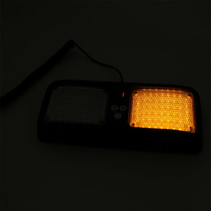 High qulaity DC 12V,9W LED Waterproof Car Sunshade Yellow Light Warning Lights Strobe Emergency Lights Flashing Light with 12 Kinds Flash Patterns, Yellow