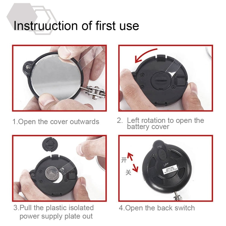 Retractable Vehicle Car Chassis Telescoping Inspection Mirror with 1 PCS 3mm LED Light, Mirror Diameter: 32mm, Max Expanding Length: 905mm, Diameter: 32mm, Max Expanding Length: 905mm