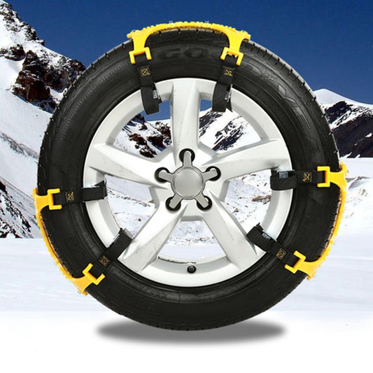6 PCS Car Snow Tire Anti-skid Chains Yellow Chains For Family Car, Anti-skid Chains 5