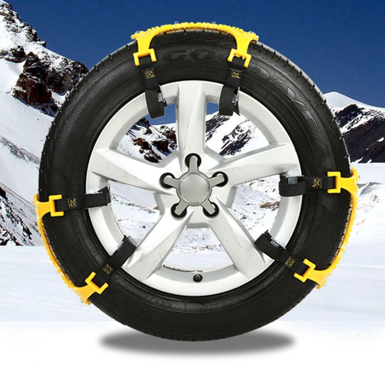 6 PCS Car Snow Tire Anti-skid Chains Yellow Chains For Family Car, Anti-skid Chains 5