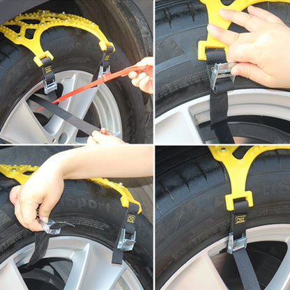 6 PCS Car Snow Tire Anti-skid Chains Yellow Chains For Family Car, Anti-skid Chains 5
