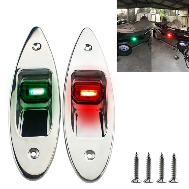 D2944 1W 12V Marine Boat Waterproof Navigational LED Side Bow Tear Drop Lights (Green and Red), D2944 1W 12V