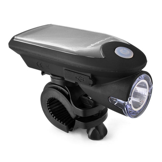 Lot de 2 lampes de moto/vélo solaires USB 3W 240LM, feu avant + feu arrière, feu avant + feu arrière noir, feu avant + feu arrière blanc