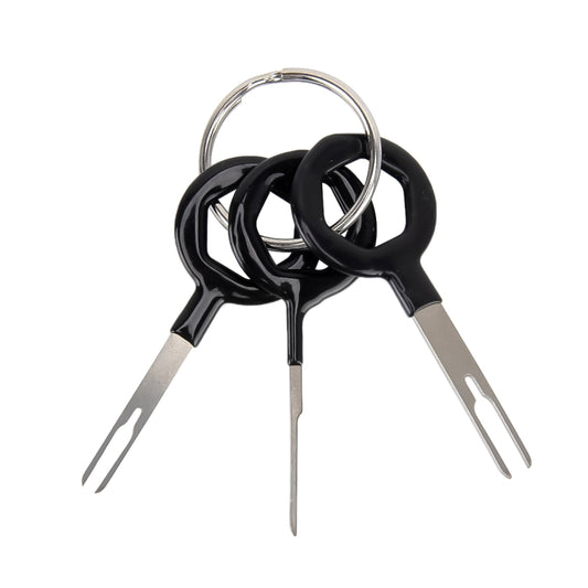3 PCS Auto Car Rubberized Plug Circuit Board Wire Harness Terminal Extraction Pick Connector Crimp Pin Back Needle Remove Tool, 3 PCS (Rubberized)