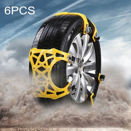 6 PCS Car Snow Tire Anti-skid Chains Winter Car Snow Tire Chains Wheel Chains Anti-skid Belt Thickened Anti-slip Chains with Effortless Wheel, Anti-skid Chains 10