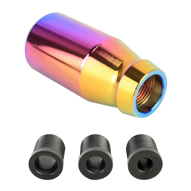 Universal Car Modified Gear Shift Knob Solid Color Smooth Auto Transmission Shift Lever Knob with Three Rubber Covers