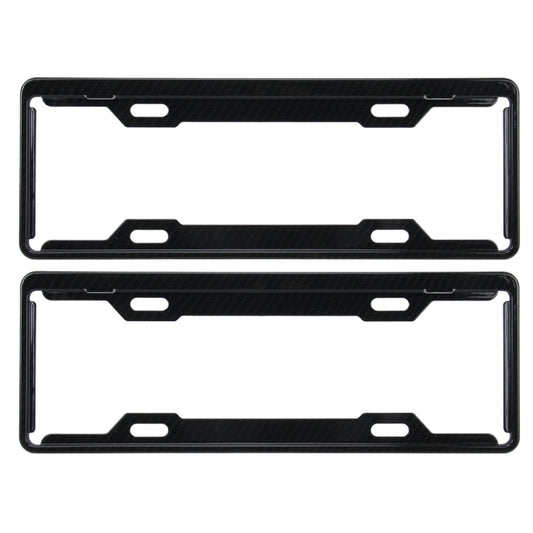 2 PCS Carbon Lead License Plate Frame Simple and Beautiful Car License Plate Frame Holder Universal License Plate Holder, Carbon Lead License Plate Frame