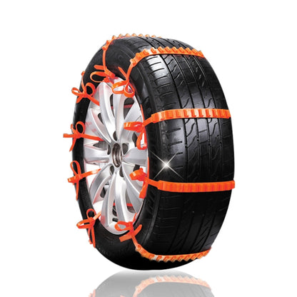 10 PCS Car Tire Emergency Single Grid Anti-skid Chains Tyre Anti-slip Chains, Single Grid