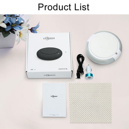 CARZOR Z1 2W USB Car Air Purifier Negative Ions Air Cleaner, (White), (Black)