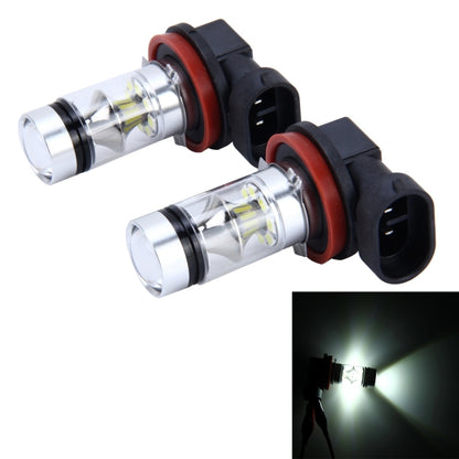 2 PCS H8/H11 10W 500LM 6000K 20SMD-2835 LEDs Car Fog Lights, DC 12V, H8/H11 10W