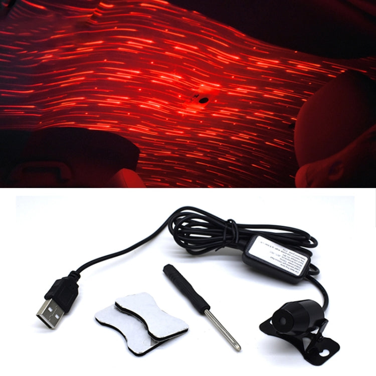 5V Roof Ceiling Decoration Car Red Light Star Night Lights Atmosphere Meteor Lamp Projector, Constantly Bright, Meteor