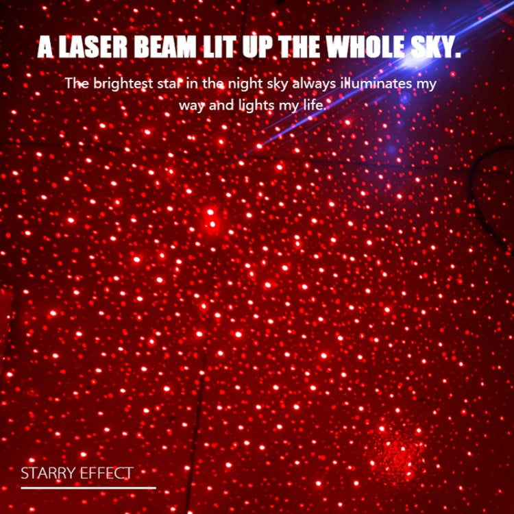 5V Roof Ceiling Decoration Car Red Light Starry Sky Night Lights Atmosphere Meteor Lamp Projector, Constantly Bright, Starry Sky
